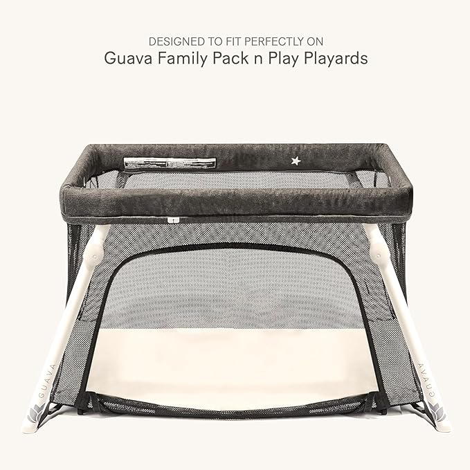 lulumoon Pack and Play Sheets for Girls: Soft Muslin Cotton for Playard Mattress - Stretchy Snug Fit for Guava Family Pack n Play