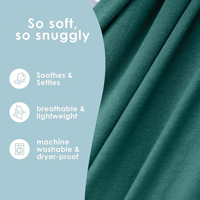 Sleepy Wrap Stretchy Ergonomic Baby Carrier Sling for Newborns to Toddlers - Hands-Free Lightweight Baby Wrap 7-35 lbs (Dark Green)