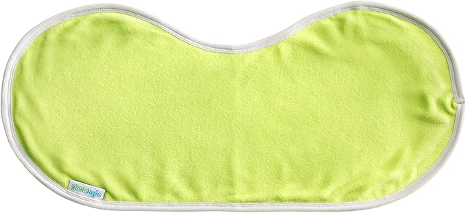 Kiddologic Baby Burp Cloth, Triple Protection, 2 Layers Soft Absorbent Terry, Waterproof Inner Lining, Large Size Curved Design, Extra Coverage, Newborn/Infant Unisex Burping Rag, Fresh Lime (Green)