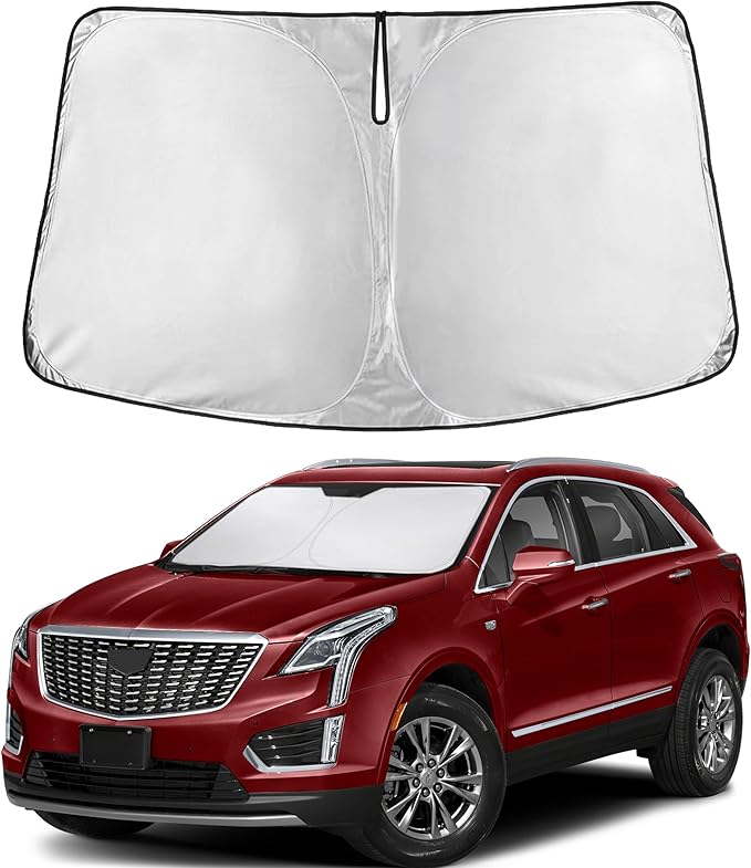 Econour Windshield Sunshade for Cadillac XT5 2017-2023 2024 2025, Sun Visor for Front Windshield & Window Sun Shade Cover, UV Heat Blocker & Protector, Car Accessories