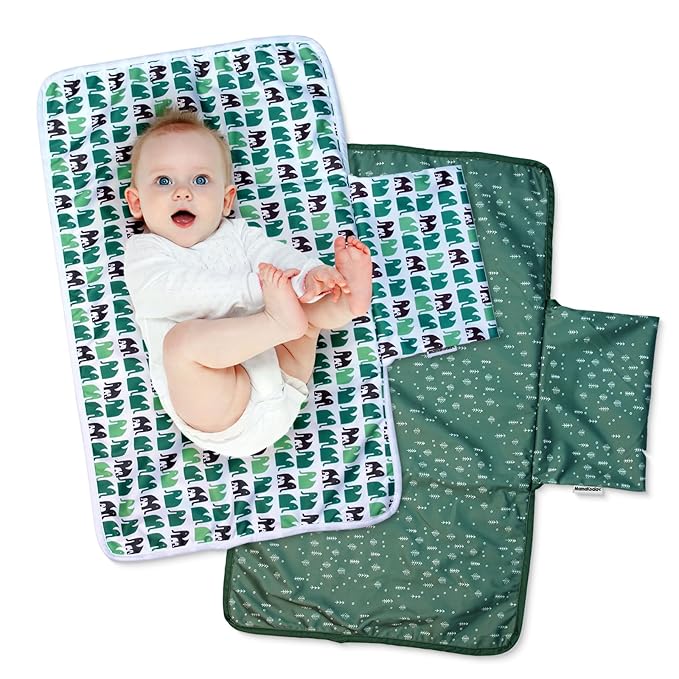 Mama Koala Waterproof Changing Pad Liner, Washable Wipeable Reusable Leak Proof Diaper Travel Mat, 2-Pack Diaper Changing Pad Covers for Baby Girls & Boys 27.5 * 15.7 Inches