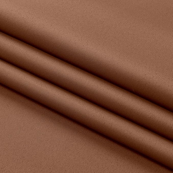 Aiyufeng Sun Baked Blackout Curtains for Bedroom 96 Inches Long 2 Panels, Solid Thermal Insulated, Energy Saving Living Room Window Treatment Curtains Blackout Drapes, W40 x L96 Inch, Sun Baked