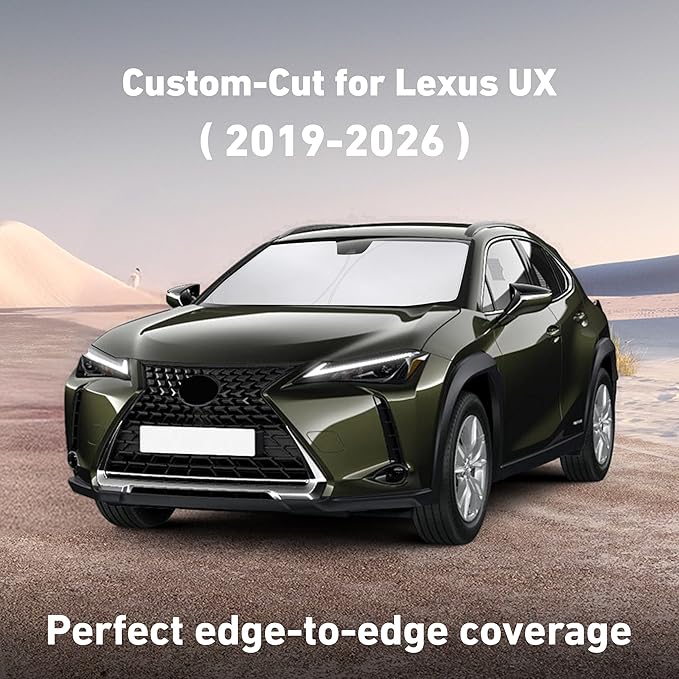 Econour Windshield Sunshade for Lexus UX 2019-2024 2025 2026, Sun Visor for Front Windshield & Window Sun Shade Cover, UV Heat Blocker & Protector, Car Accessories