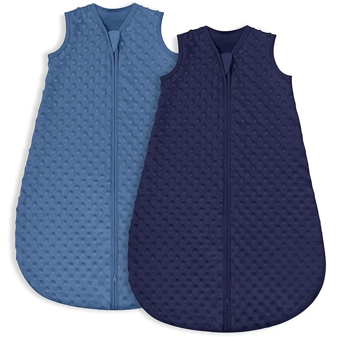 Yoofoss Fleece Baby Sleep Sack 18-24 Months with Plush Dots, TOG 1.5 Baby Wearable Blanket with 2-Way Zipper, Cotton Toddler Sleep Sack Fleece