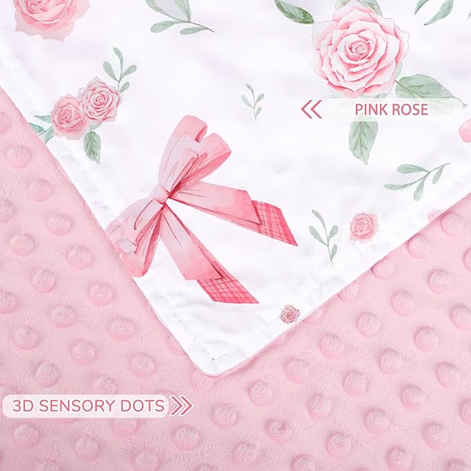 Baby Car Seat Cover, Peekaboo Opening Car Seat Canopy for Baby Girls Boys, Mom Nursing Breastfeeding Covers, Blanket for Infant, Pink Rose