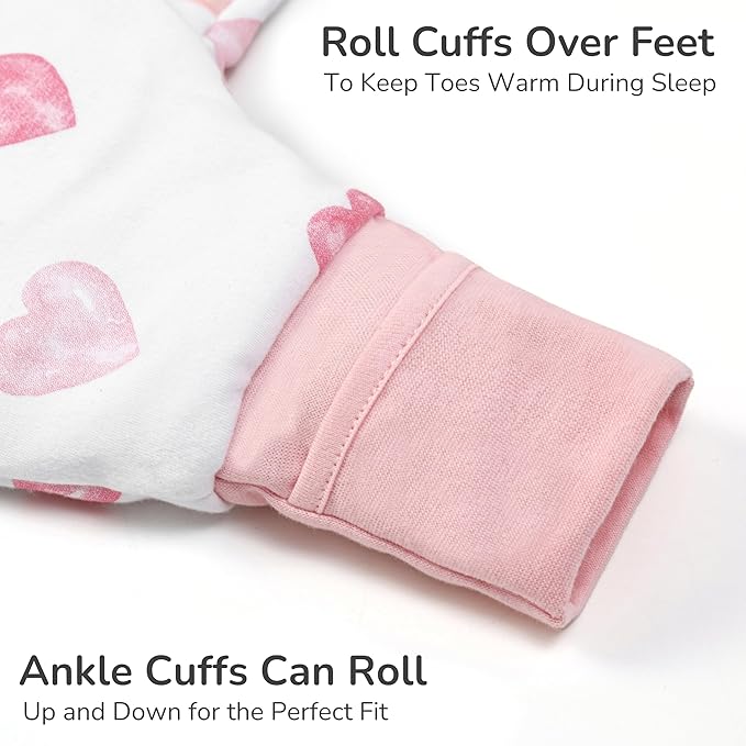 Mama Cheetah Toddler Sleep Sack with Feet 4T-5T, 1.0 TOG Organic Cotton Baby Wearable Blankets with Legs, Baby Sleeping Bag for Walkers, Early Walker X-Large