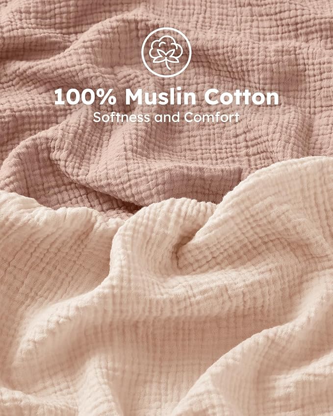 Muslin Bassinet Sheets Boy Girl, 100% Cotton Fitted Bassinet Sheet Set 2 Pack Bassinet Mattress Sheets Universal Fit for Rectangle, Round, Oval, Hourglass Mattress, Soft Breathable
