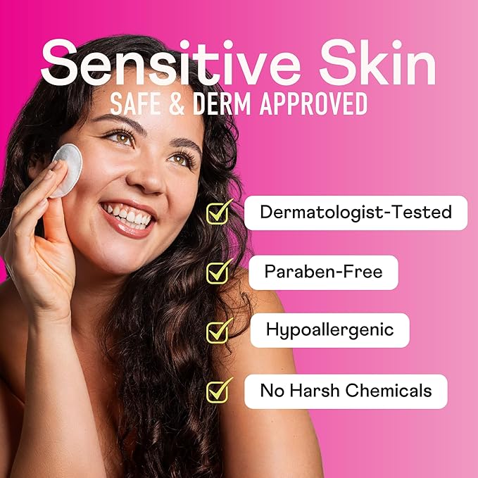 Swisspers Premium Cotton Rounds - 100% Chlorine Free Cotton Face Pads for Makeup, Nail Polish Removal - Dermatologist Tested and Hypoallergenic, Made in USA - 100 Pads (Pack of 3)