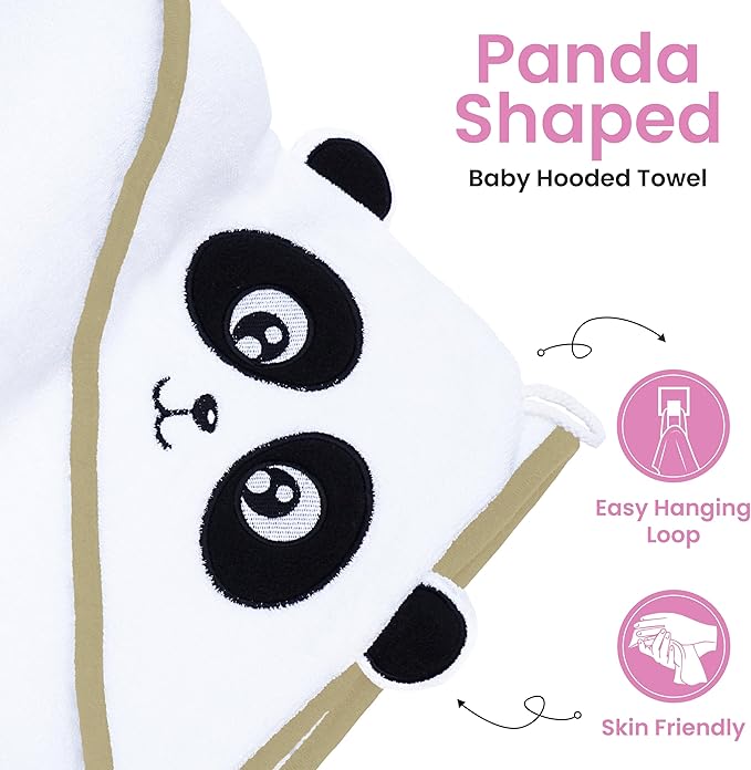 Zoane Creations 100% Fiber Hooded Baby Towels for Newborn – Ultra-Soft,Highly Absorbent, 500 GSM, 37 x 37 inches Perfect Cotton Baby Bath Towels Hooded for Newborns and Toddlers.