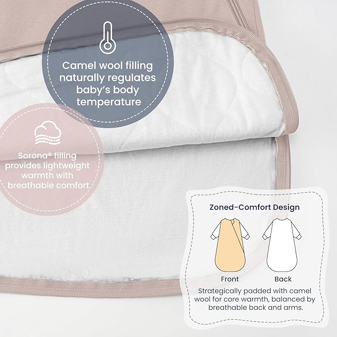 Unisex Sleeping Bag for Babies and Toddlers 1.0 Tog Sleep Sack 6-18 Months, Newborn Sleep Sack, Wearable Blanket Baby, One Piece Long Sleeves, Gifts for Baby