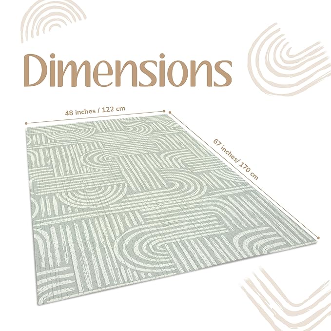 Baby Play Mat – Premium Foam Playmat for Babies & Toddlers, 67" x 48", Neutral Modern Look, Easy-Clean & Non-Toxic, Decor-Friendly Baby Floor Play Mat for Any Room – Co-Toddlery