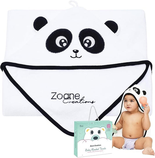 Zoane Creations 100% Rayon Hooded Baby Towels for Newborn – Ultra-Soft,Highly Absorbent, 500 GSM, 37 x 37 inches Perfect Cotton Baby Bath Towels Hooded for Newborns and Toddlers