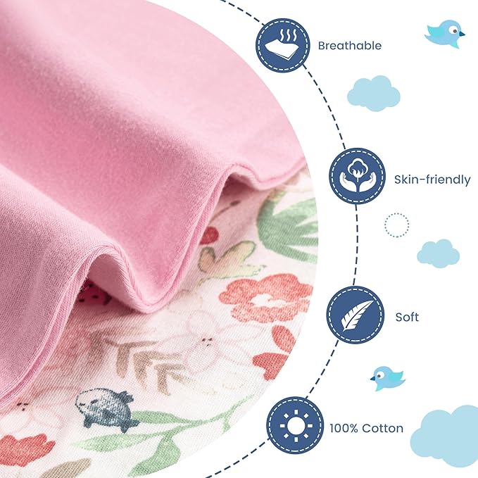 ZIGJOY Baby Transitional Swaddles for Newborns: 0.5 Tog Arms Up Sleep Sack 3-6-12 Months Soft Cotton Shark Fin 2 Way Zipper
