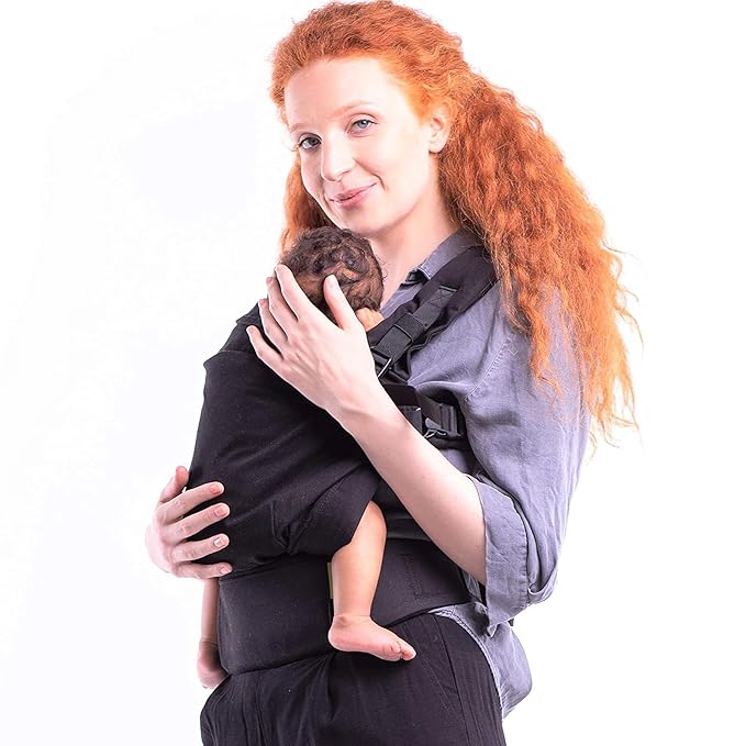 Boba X Baby Carrier - Newborn to Toddler Adjustable, 2-in-1 Convertible Front and Backpack Carrier 7 to 45 lbs, Ergonomic Baby Carrier with Crossable Straps (Black Beauty)