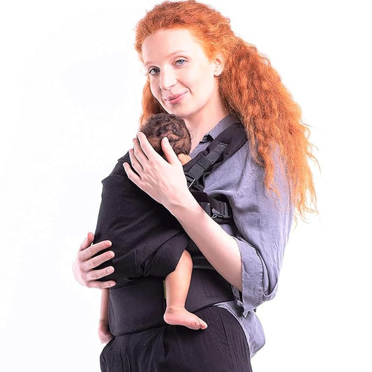 Boba X Baby Carrier - Newborn to Toddler Adjustable, 2-in-1 Convertible Front and Backpack Carrier 7 to 45 lbs, Ergonomic Baby Carrier with Crossable Straps (Black Beauty)