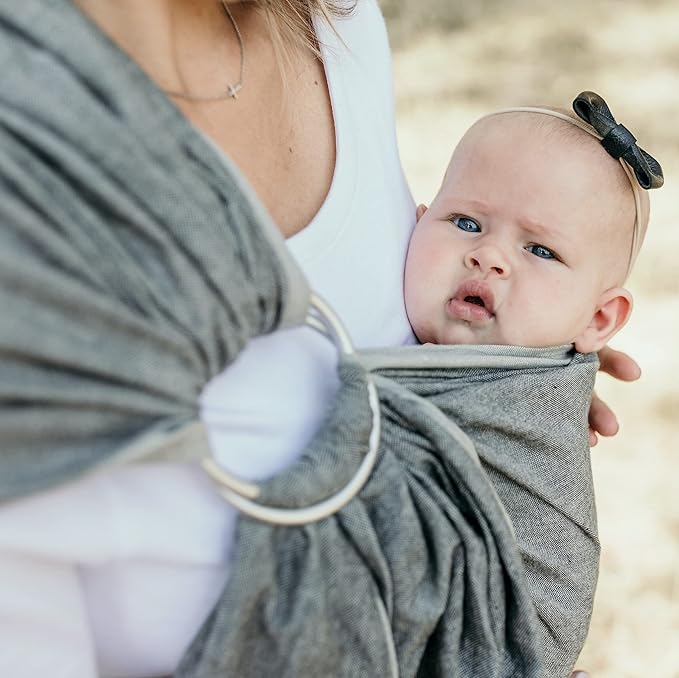 Hip Baby Wrap - Baby Carrier for Infants & Toddlers - Cotton Sling for Nursing, Baby Shower Gifts - Comfortable for Babies 8-35 lbs - Valentine Gifts for Her for Valentines Day - Midnight