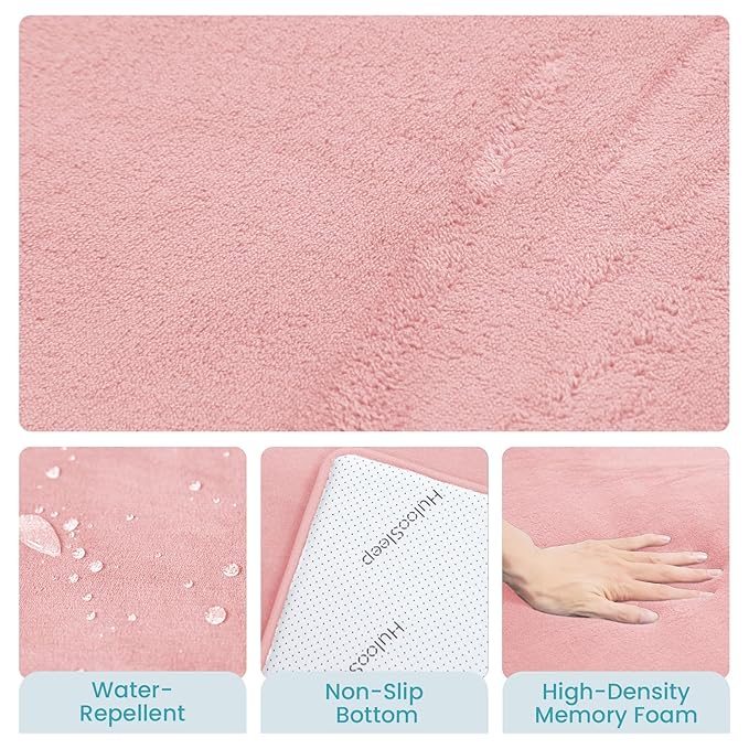 Baby Play Mat for Floor,Extra Large 71"×79" Playpen Mat for Toddler,Infant,Kids,1.3" Thick Elasti Foam Non-Slip Nursery Rug,Water Repellent Soft Padded Activity Mats for Tummy Time, Crawling,Playroom(Pink)