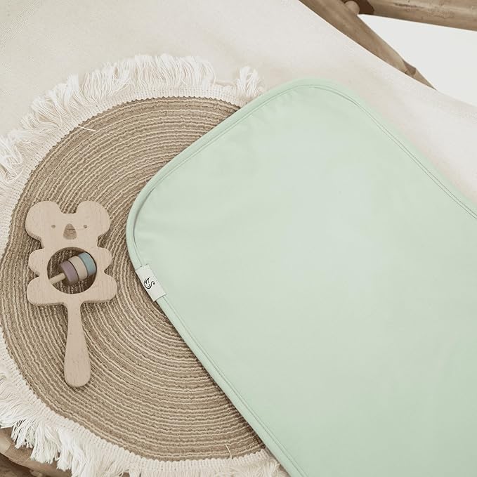SWaddle AN Premium Baby Burp Cloths, Extra Soft Spit Up Rags with 3 Absorbent Layers, 21" x 10" Size, Sage Green