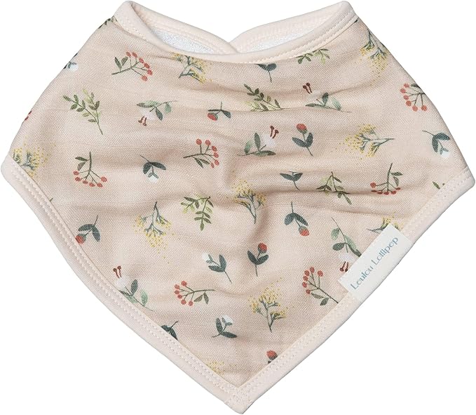 Loulou Lollipop Muslin Bandana Bib Drool Bib Set for Baby Girl and Boy, Adjustable 3 to 36 Months, 2 Pack