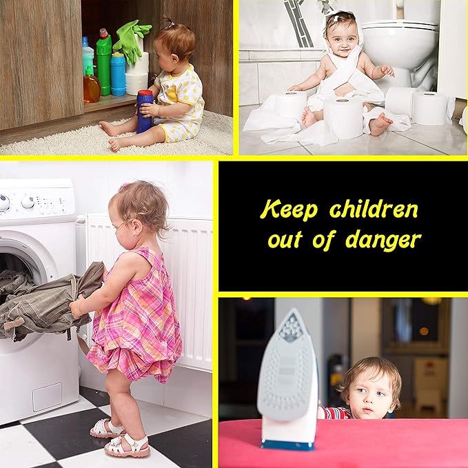 New & Improved - Door knob Baby Safety Cover - 5 Pack - Deter Little Kids from Opening Doors with A Child Proof Door Handle Lock