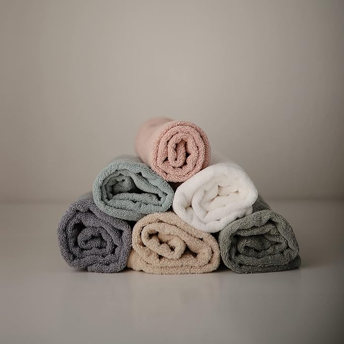 mushie Baby Hooded Towel | Organic Cotton (Baby Blue)