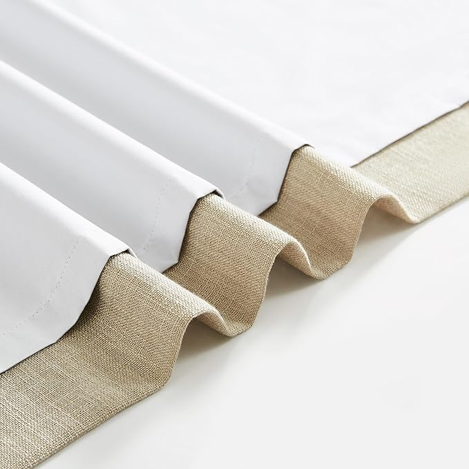 WEST LAKE Bailey Pinch Pleat Blackout Curtains 84 Inches Length with Liners,Oatmeal Tan Pinch Pleated Drape for Traverse Rod and Track,Modern Thermal Insulated Window Treatment for Bedroom,40"Wx84"Lx2