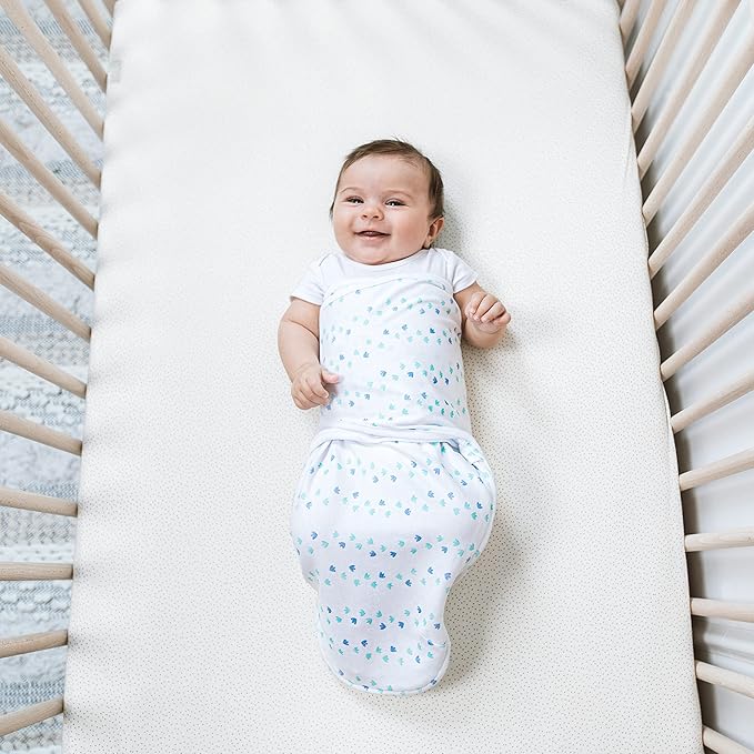 aden + anais Essentials Easy Swaddle Wrap Quick Change with Bottom Zipper, Snug Cotton Knit Baby Wrap Swaddle Blanket for Newborns, TOG 1.0, 5 Pack, Starlit, 0-3 Months, Small/Medium