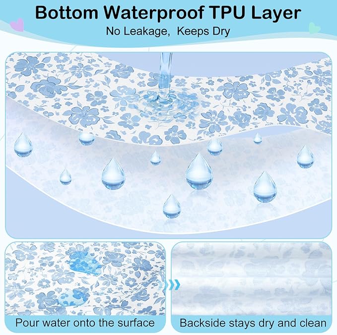 FIOBEE Baby Bassinet Sheets for Girls Boys 2 Pack Waterproof Bassinet Mattress Elastic Fitted Crib Sheets Universal Fit for Hourglass Oval and Rectangle Bassinet Sheet, Blue