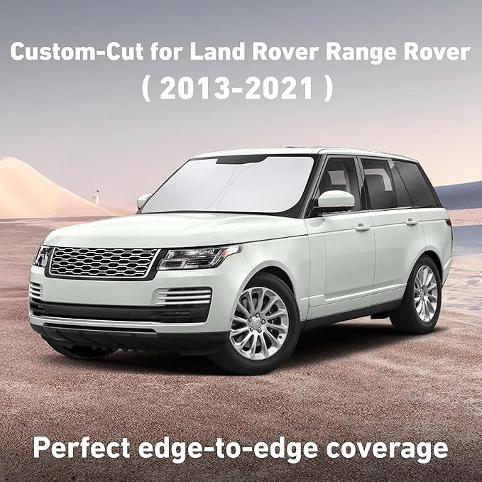 Econour Windshield Sunshade for Land Rover Range Rover 2013-2019 2020 2021, Sun Visor for Front Windshield & Window Sun Shade Cover, UV Heat Blocker & Protector, Car Accessories