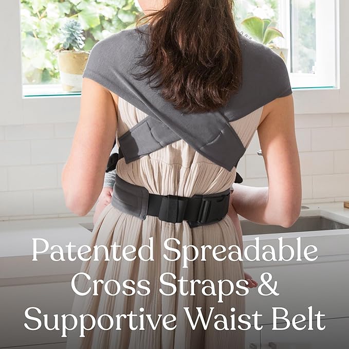 Ergobaby Embrace Baby Carrier Newborn to Toddler - Breathable Baby Carriers for Summer - Cozy Essentials (7-25 Pounds), Ponte Knit, Heather Grey