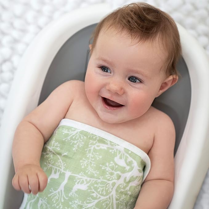 aden + anais Essentials Washcloth 3-Pack, Super Soft 100% Cotton Muslin, Gentle on Skin, 3 Absorbent 11x11 Layers, Softer with Every Use, Perfect for Babies, Infants, Toddlers, Harmony
