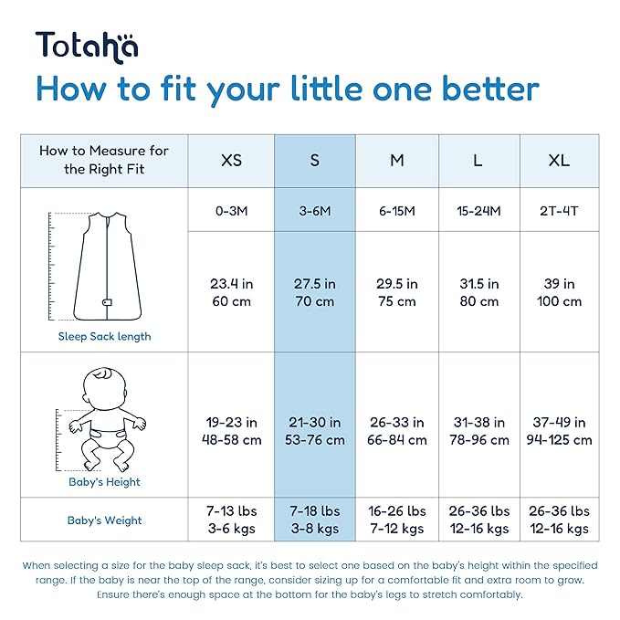 TotAha Sleep Sack infant 3-6 months 3 Pack, Breathable Sleep Bag for Baby Girl Boy, Wearable Blanket with 2-way Safe Zipper, 0.5 TOG