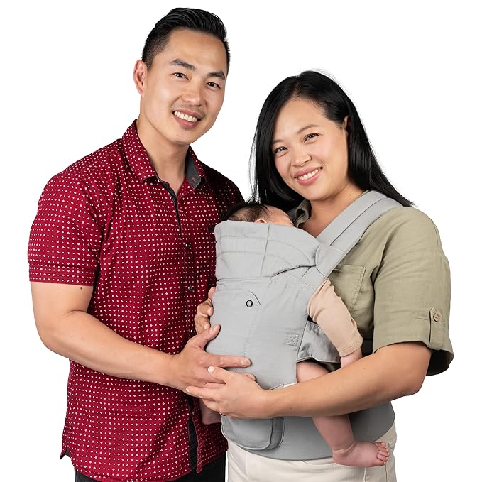 Baby Trend Caleo 3‑in‑1 Newborn Carrier, Snuggle Midnight – 100% Cotton, Machine Washable, Lumbar Support & Built‑in Sun Hood
