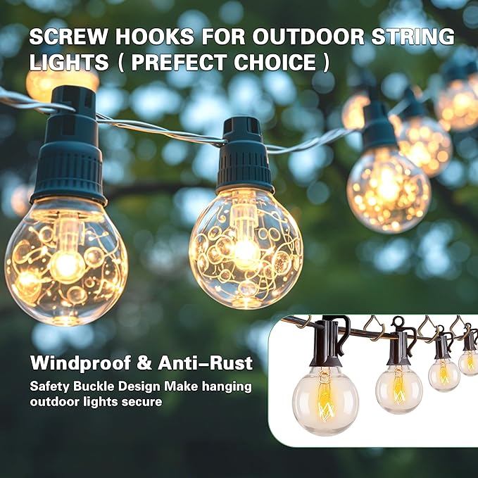 110 PCS Q-Hanger Hooks for String Lights, Ceiling Hangers for Plants & Wind Chimes, Christmas Decorations Outdoor Hooks Bronze