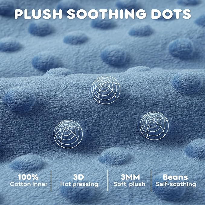 Yoofoss Fleece Baby Sleep Sack 18-24 Months with Plush Dots, TOG 1.5 Baby Wearable Blanket with 2-Way Zipper, Cotton Toddler Sleep Sack Fleece