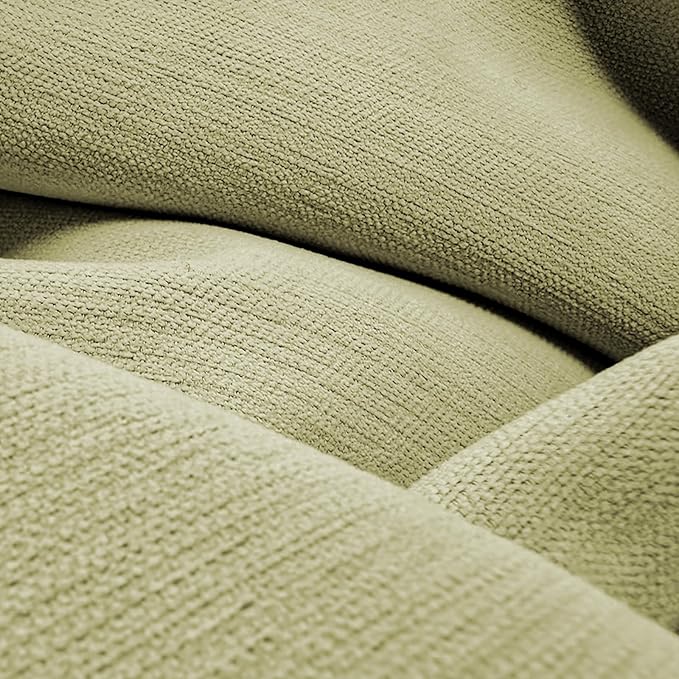 jinchan Chenille Blackout Curtains 96 Inches Long 2 Panels Sage Green Thermal Insulated Curtains for Living Room Bedroom Back Tab Window Curtains Triple Weave Noise Reducing Drapes 50x96 Inch