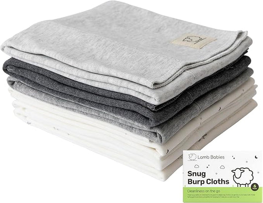 Lamb Babies Snug Baby Cotton Burp Cloths, Absorbent, Lightweight, and Gentle Cotton for Mess-Free Moments, Baby Burp Cloths for Boys and Girls An Essential Addition to Every Parent's Diaper Bag