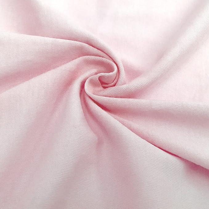 American Baby Company 2 Pack Fitted Crib Sheets 28" x 52", Soft Breathable Neutral 100% Cotton Jersey Sheet, Pink, for Boys and Girls, Fits Crib and Toddler Bed mattresses