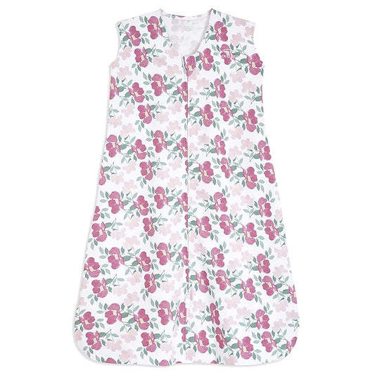 HALO SleepSack, 100% Cotton Wearable Blanket, Swaddle Transition Sleeping Bag, TOG 0.5, Stems, Medium, 6-12 Months
