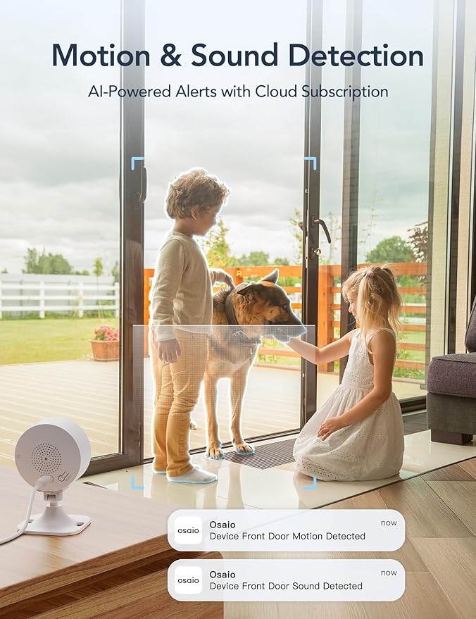GNCC Only 2.4GHz Indoor Security Camera, 1080P Cameras for Home Security, Motion Detection, Two-Way Audio, Night Vision, Dog Camera with App, Easy Install, Cloud Storage Subscription Required(1-Pack)