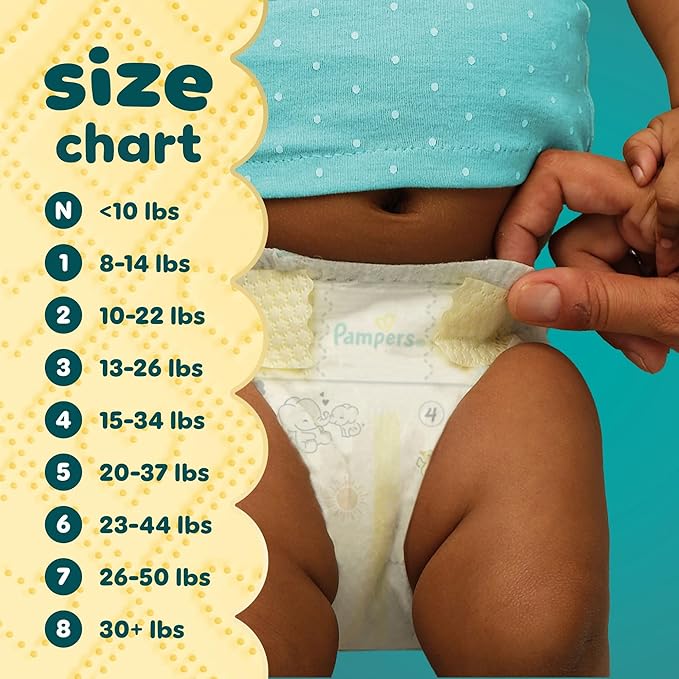 Pampers Swaddlers Diapers, Size 0 (up to 10 lbs), 84 Count, Absorbent, Keeps Baby Dry and Comfortable, Skin Safe Disposable Baby Diaper (Packaging May Vary)
