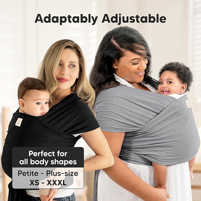 KeaBabies Baby Wrap Carrier - All in 1 Original Baby Carrier Newborn to Toddler Sling, Easy to Wear, Hands Free Bonding, Lightweight, Breathable Infant Wraps (Rainbow)