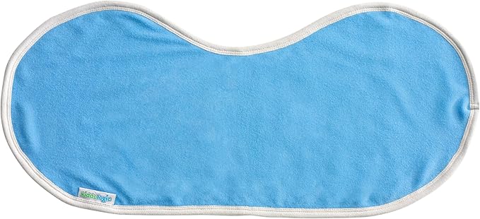 Kiddologic Baby Burp Cloth, Triple Protection, 2 Layers Soft Absorbent Terry, Waterproof Inner Lining, Large Size and Curved Design for Extra Coverage, Newborn/Infant Boy Burping Rag, Sky Blue