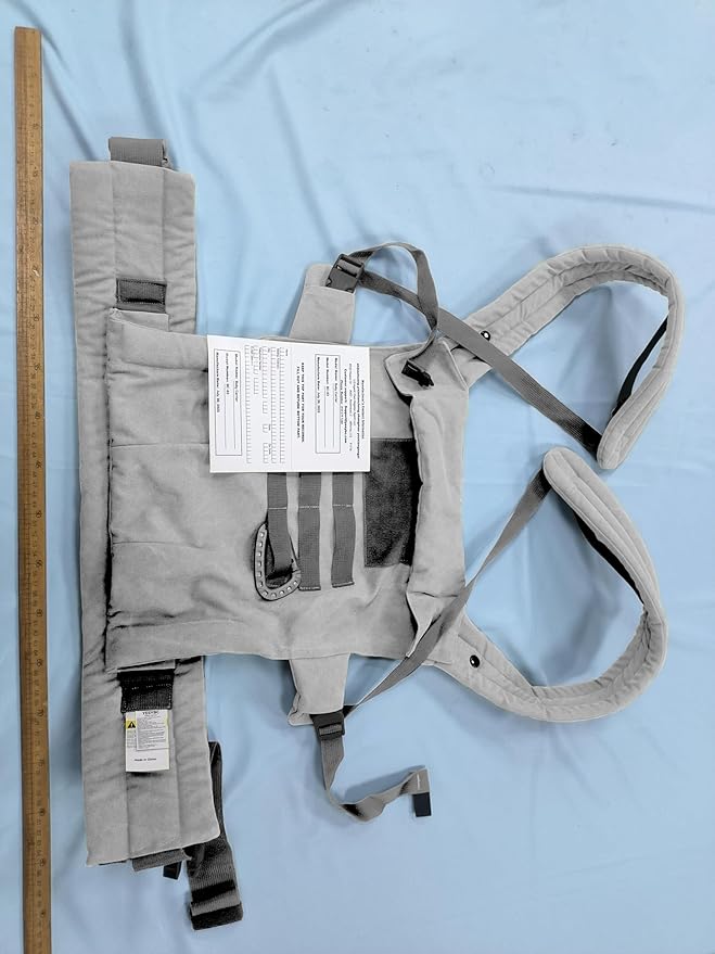 Baby Carrier, Lumbar Support Infant Carrier (0-36M, 8-33 lbs) with Foldable Headrest Carabiners for Big and Tall Parents, Men, Women, Grey