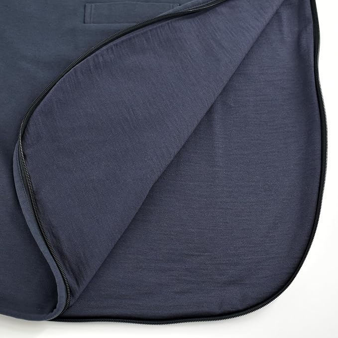 Woolino 4 Season Sleep Sack - Ultimate Merino Wool Sleeping Bag - Two-Way Zipper Adjustable Universal Size Sleep Sack for Baby (2-24 Months) - Indigo
