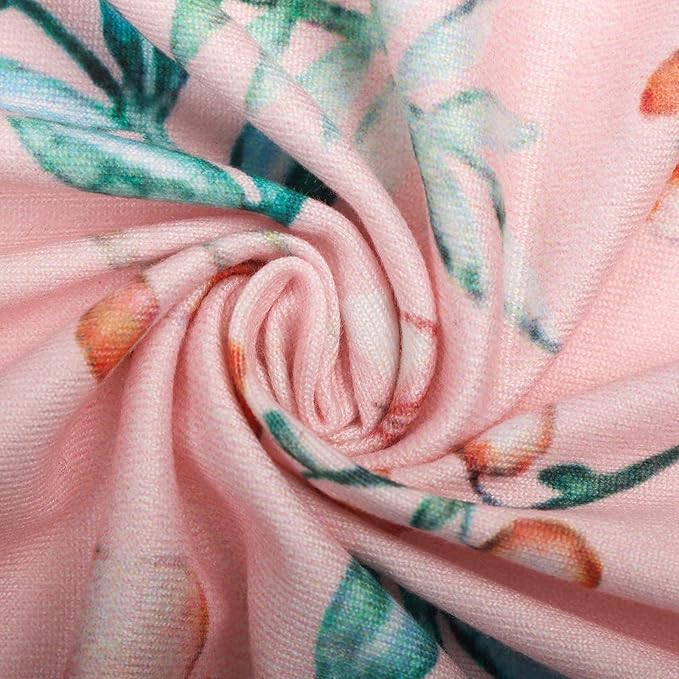 FHMJYH Changing Table Pad Cover Elastic Changing Pad Cover Premium Baby Changing Pad Cover 2 Pack for Boys Girls Soft Comfortable and Secure (Pink Flower)