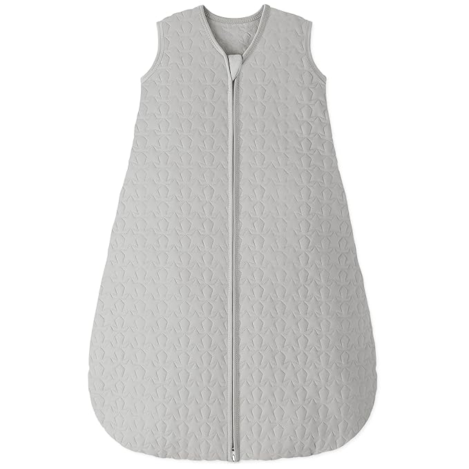 Unnivoll Baby Sleep Sack 12-18 Months 1.0 Tog Baby Wearable Blanket Cotton Sleeping Sack Quilted Baby Sleep Bag with 2-Way Zipper for Toddler Infant Grey