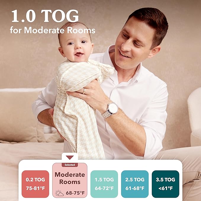 Love to Dream Transition Bag Organic 1.0 TOG, Cream, Medium, 13-19 lbs., Patented Zip-Off Wings, Gently Help Baby Safely Transition from Being swaddled to arms Free Before Rolling Over