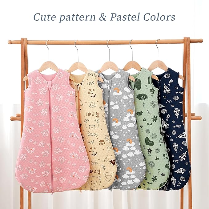 Looxii Baby Wearable Blanket Sleep Sack 18-24 Months 2.5 TOG Cotton Quilted Toddler Sleeping Sack 2-Way Zipper Warm for Winter