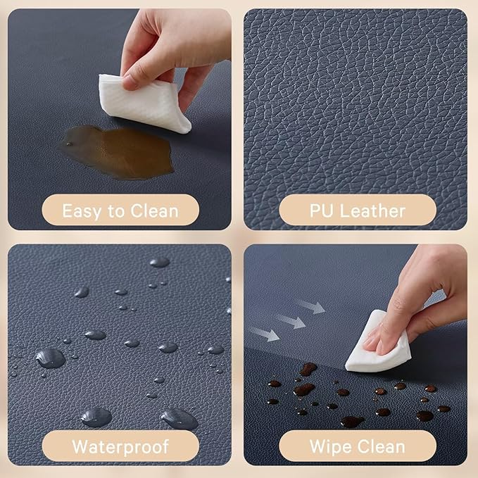 Waterproof Baby Play Mat for Floor 1.3" Thick Memory Foam 74 * 50 Cushion Playpen Playmat Tummy Time Crawling Mat Nursery Rug Pad Mattress Create Soft & Safe Area for Infants,Toddler,Kids,Navy